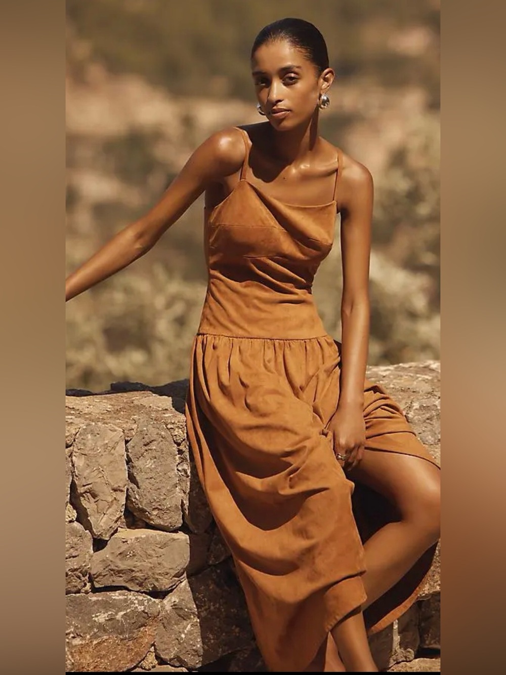 Avec Les Filles Faux-Suede
Belted Midi Dress
